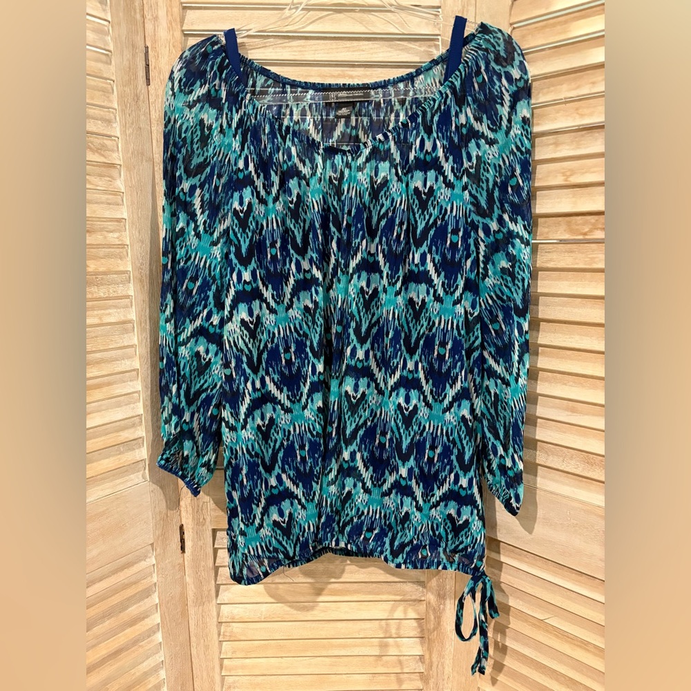 INC International Concepts Teal and Black Camisole